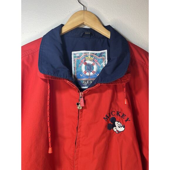 Vintage Gear Red Mickey Mouse Gear Jacket Men's XL Sportswear Disney Coat